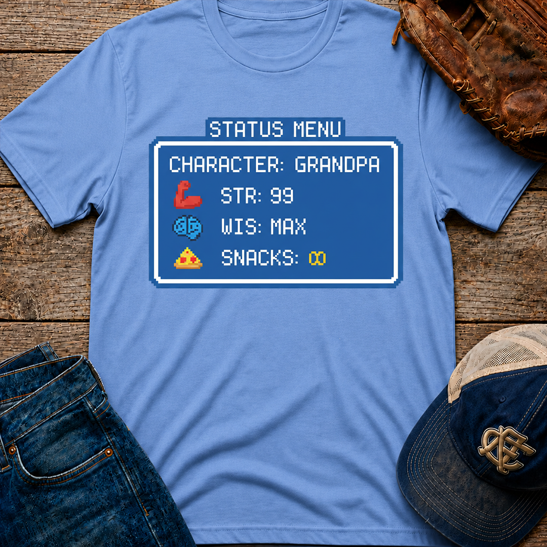 8-Bit Statue Menu T-Shirt