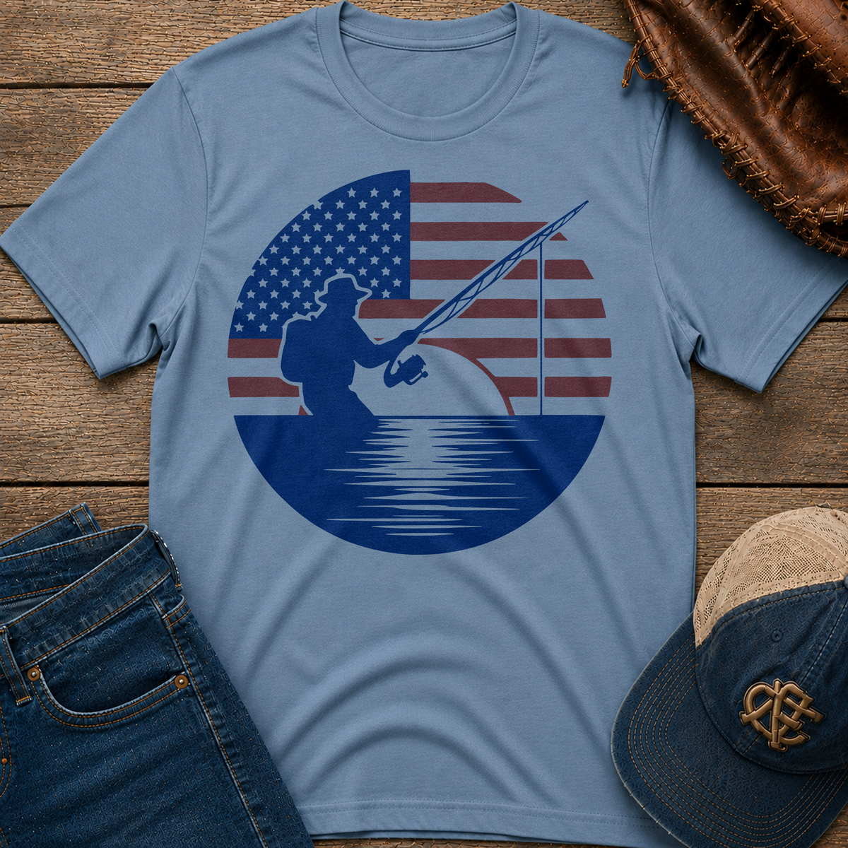 Patriotic Fishing T-Shirt