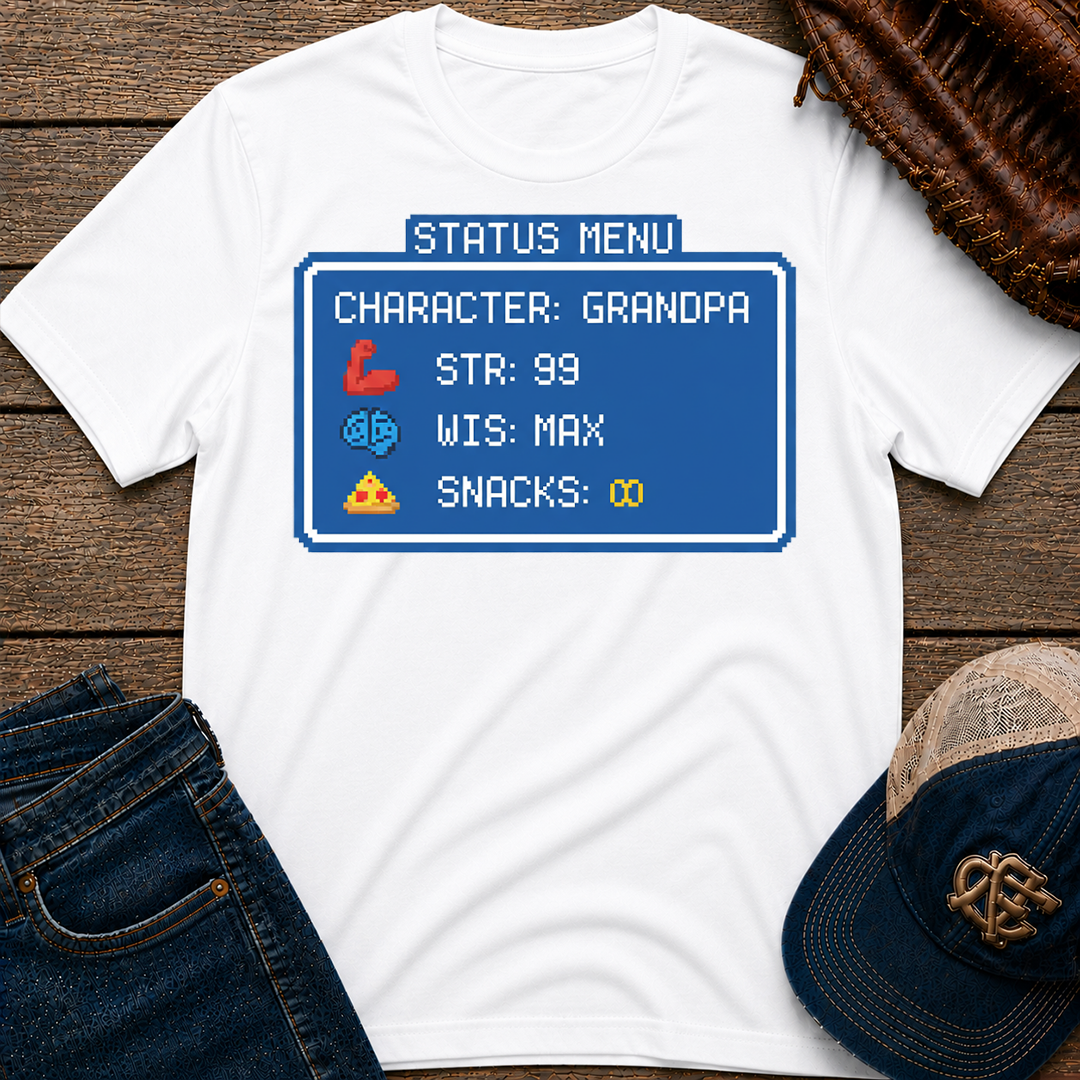 8-Bit Statue Menu T-Shirt